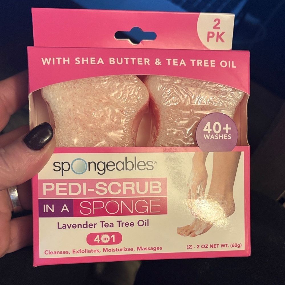 Pedi-Scrub in a Sponge - Pink
